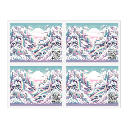 Digital Dreamland Whimsical and Nostalgic Streetwear With a Digital Twist Sticker Sheets - 8404 Design-59