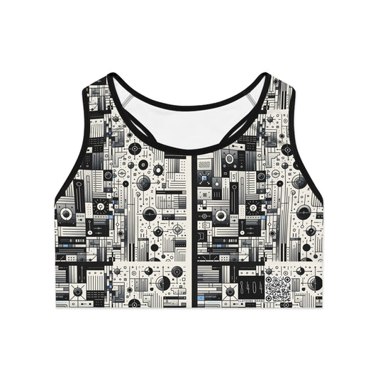 Digital Minimalism Minimalist Tech Sports Bra - 8404 Design-66