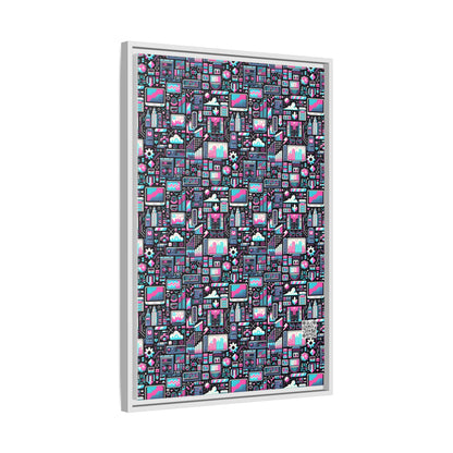 Digital Rebellion Youthful Streetwear with a Rebellious Digital Twist Matte Canvas, Framed (multi-color) - 8404 Design-71 A