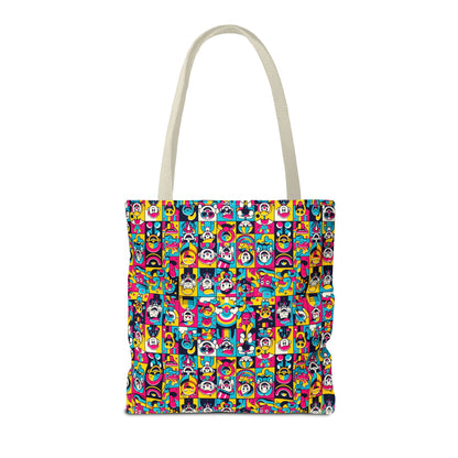 Neon Pop Playful Pop Culture Mashup Tote Bag - 8404 Design-60