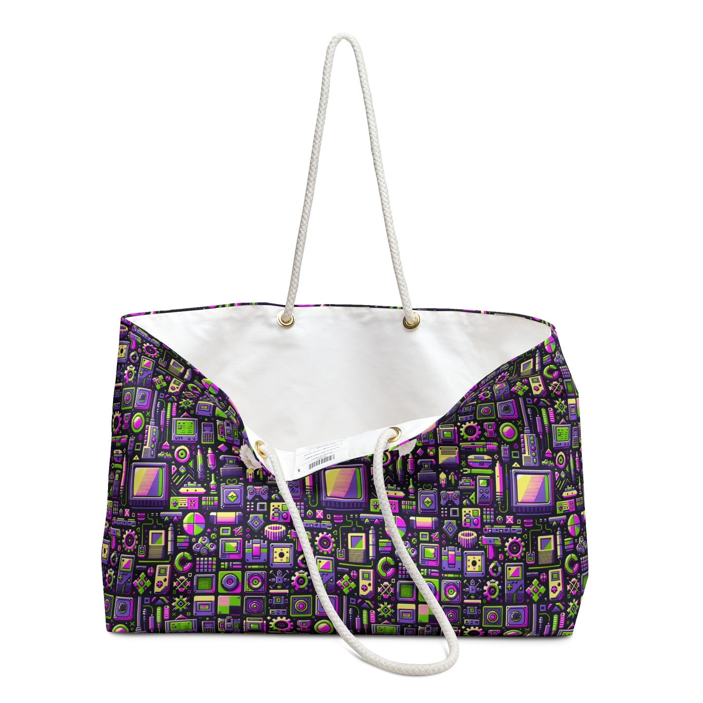 Digital Nostalgia Remix Modern Vintage Fusion Weekender Bag - 8404 Design-67