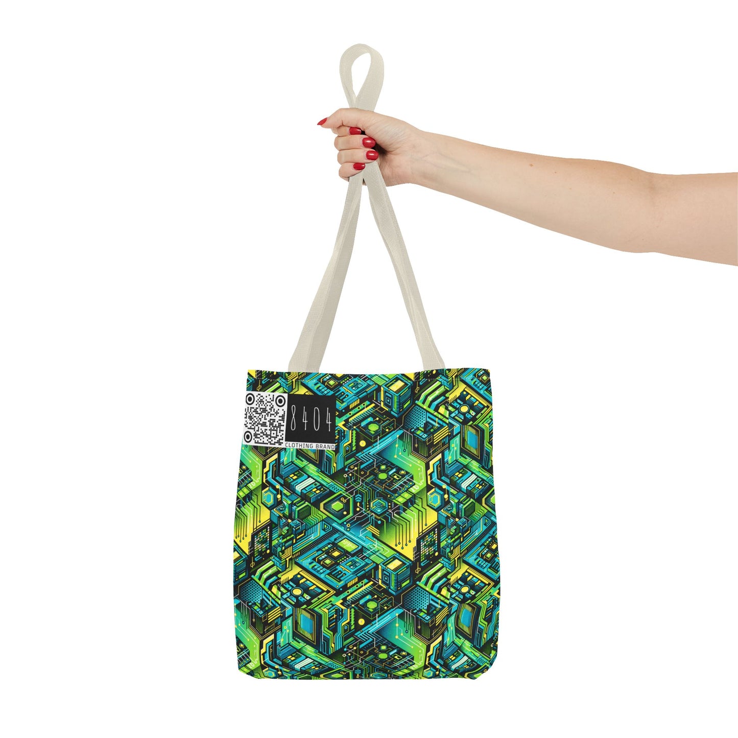 Tech-Infused Neon Tech-Forward Streetwear Tote Bag - 8404 Design-38