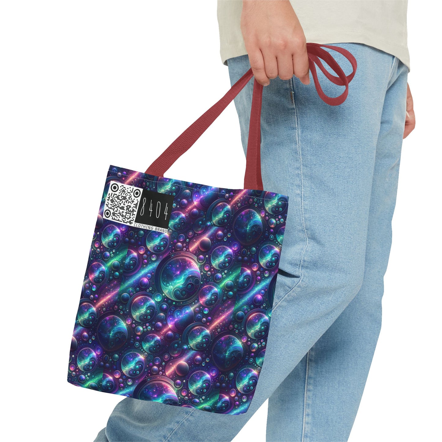 Iridescent Tech Fusion Tech-Forward Streetwear Tote Bag - 8404 Design-51