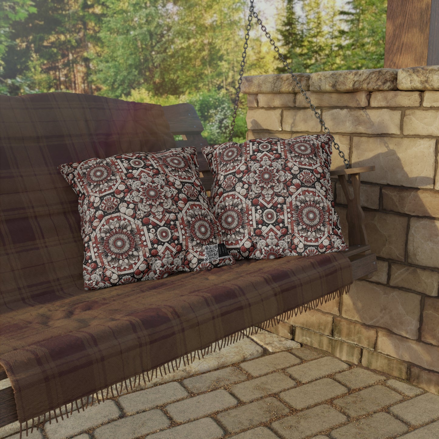 Neo Jomon Sculptural Aesthetics Artisanal Streetwear Outdoor Pillow - 8404 Design-55