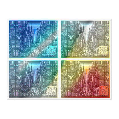Tech Noir Aesthetics Sleek Tech Streetwear Sticker Sheets - 8404 Design-43