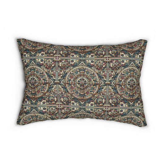 Urban Renaissance Historical Fusion With Street Edge Spun Polyester Lumbar Pillow - 8404 Design-57 B