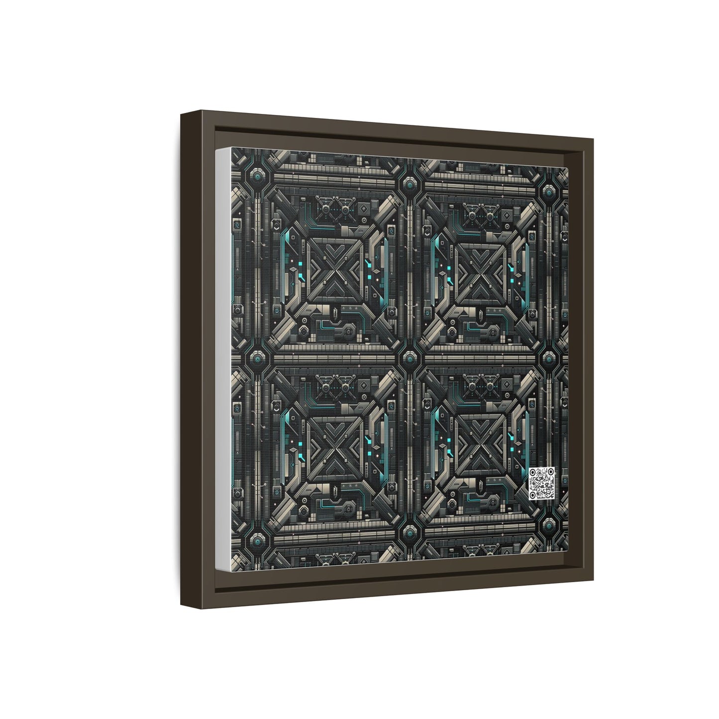 Tech Noir Futuristic Tech Aesthetic with a Dark Twist Matte Canvas, Framed (multi-color) - 8404 Design-59 B