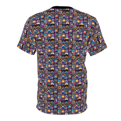 Digital Pop Culture Mashup Maximalist Pop Unisex Cut & Sew Tee - 8404 Design-52