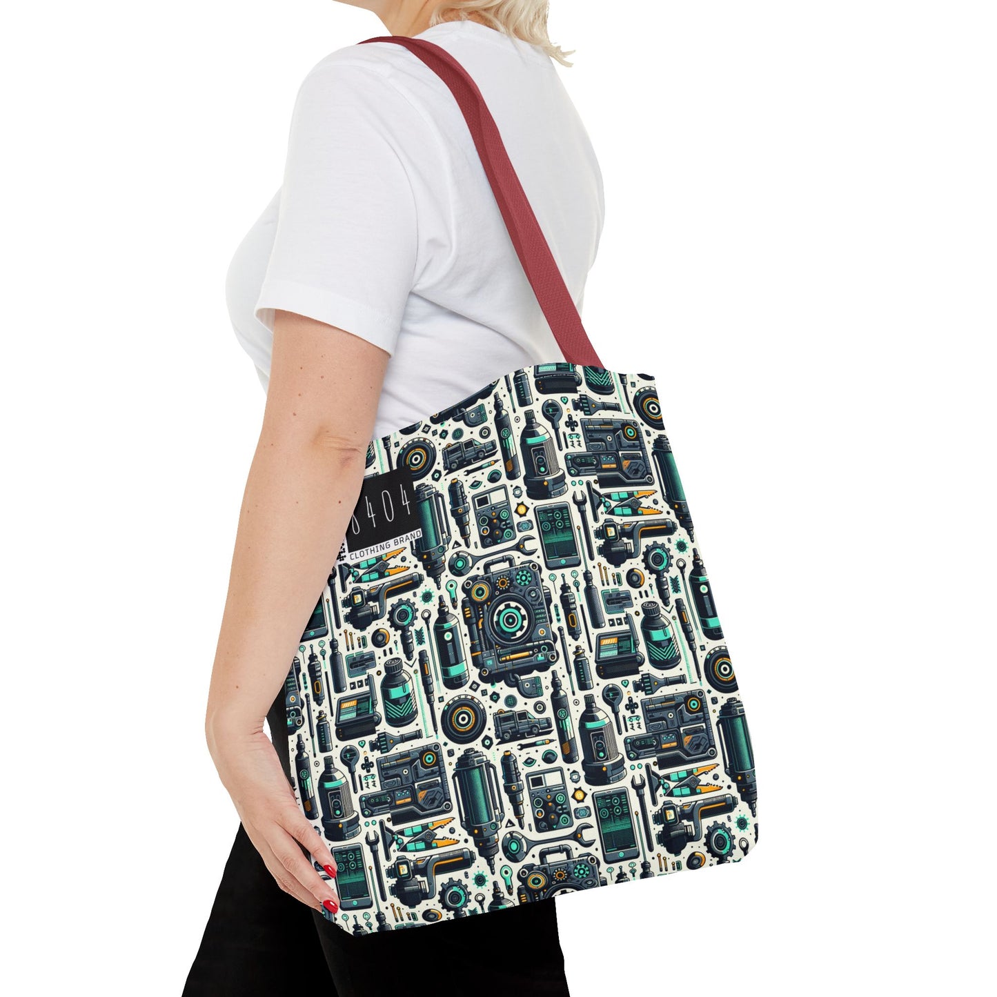 Tech Utility Fusion Modern Tech Streetwear Tote Bag - 8404 Design-53
