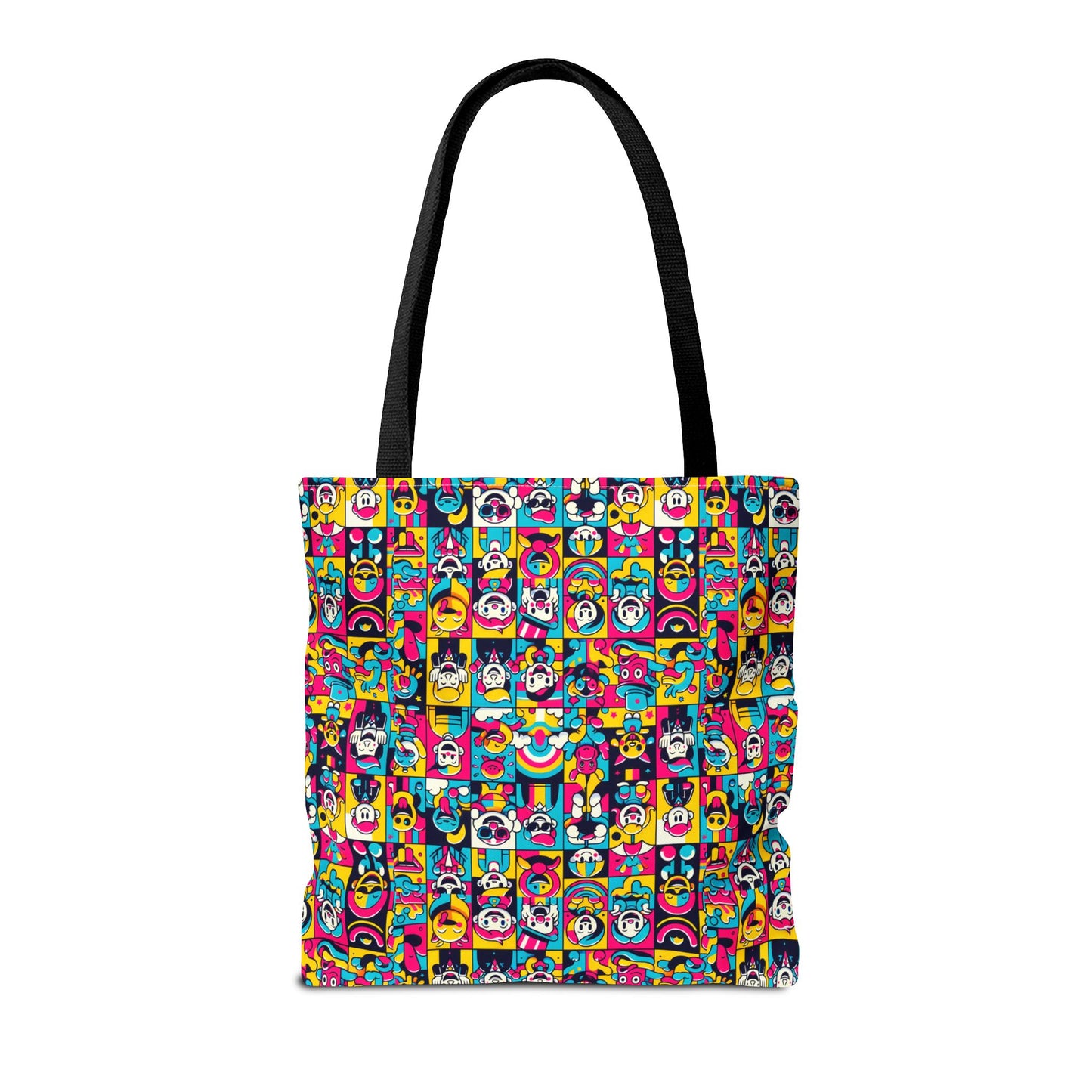 Neon Pop Playful Pop Culture Mashup Tote Bag - 8404 Design-60