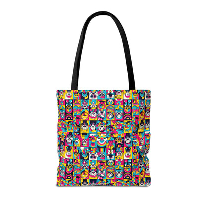 Neon Pop Playful Pop Culture Mashup Tote Bag - 8404 Design-60