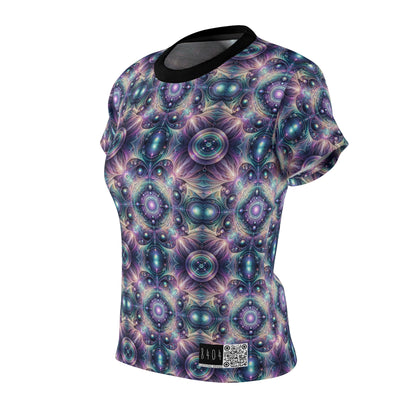 Iridescent Tech Fusion Tech-Forward Streetwear Women's Cut & Sew Tee - 8404 Design-61
