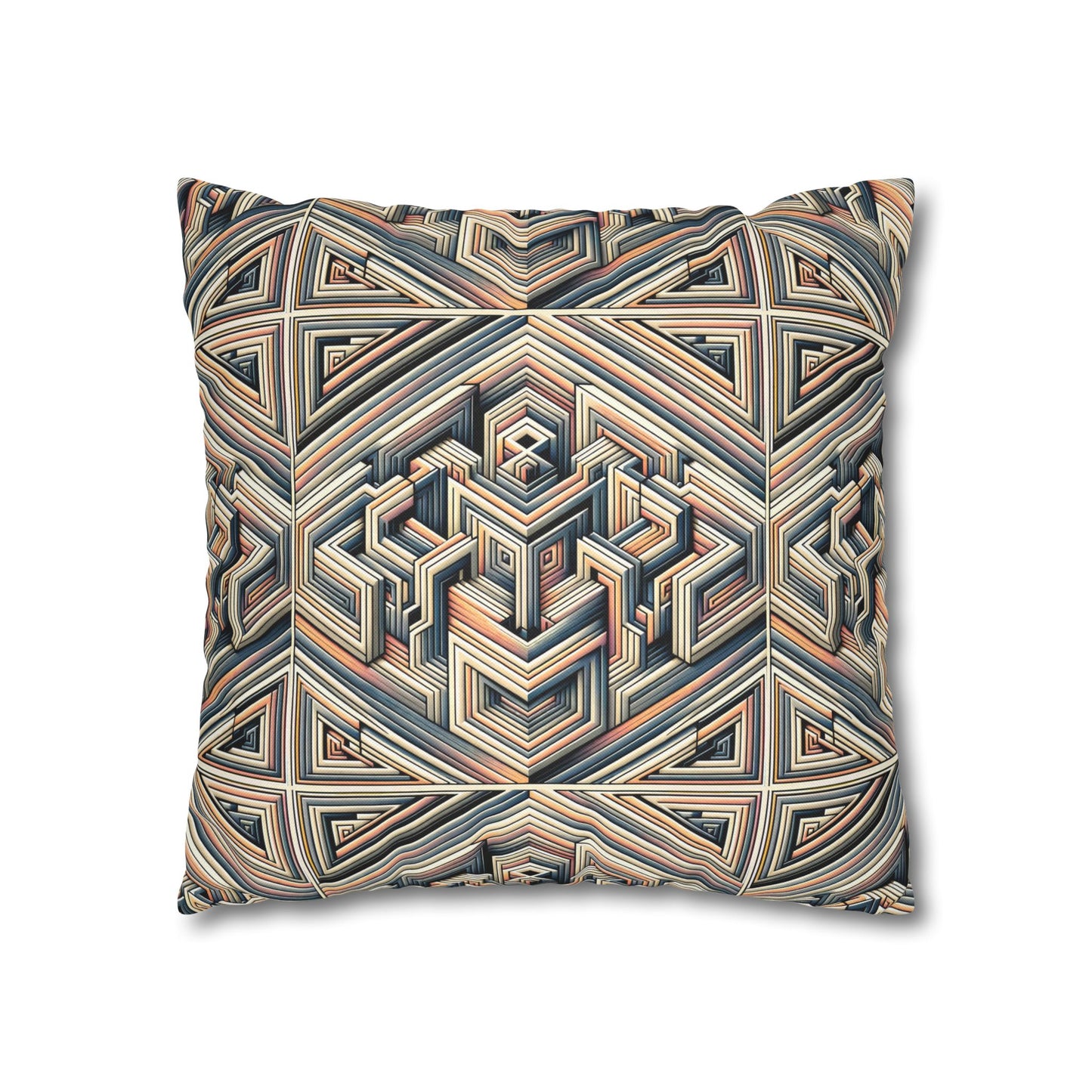 Tech Illusion Graphics Futuristic Artistry Spun Polyester Square Pillowcase - 8404 Design-52