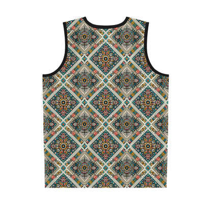 Cultural Fusion Tech Blend of Cultural Heritage With Tech-Inspired Elements Basketball Jersey - 8404 Design-64
