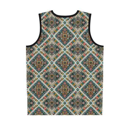 Cultural Fusion Tech Blend of Cultural Heritage With Tech-Inspired Elements Basketball Jersey - 8404 Design-64
