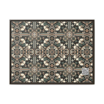Cyber Garden Party Tech Garden Extravaganza Matte Canvas, Framed (multi-Color) - 8404 Design-66 A