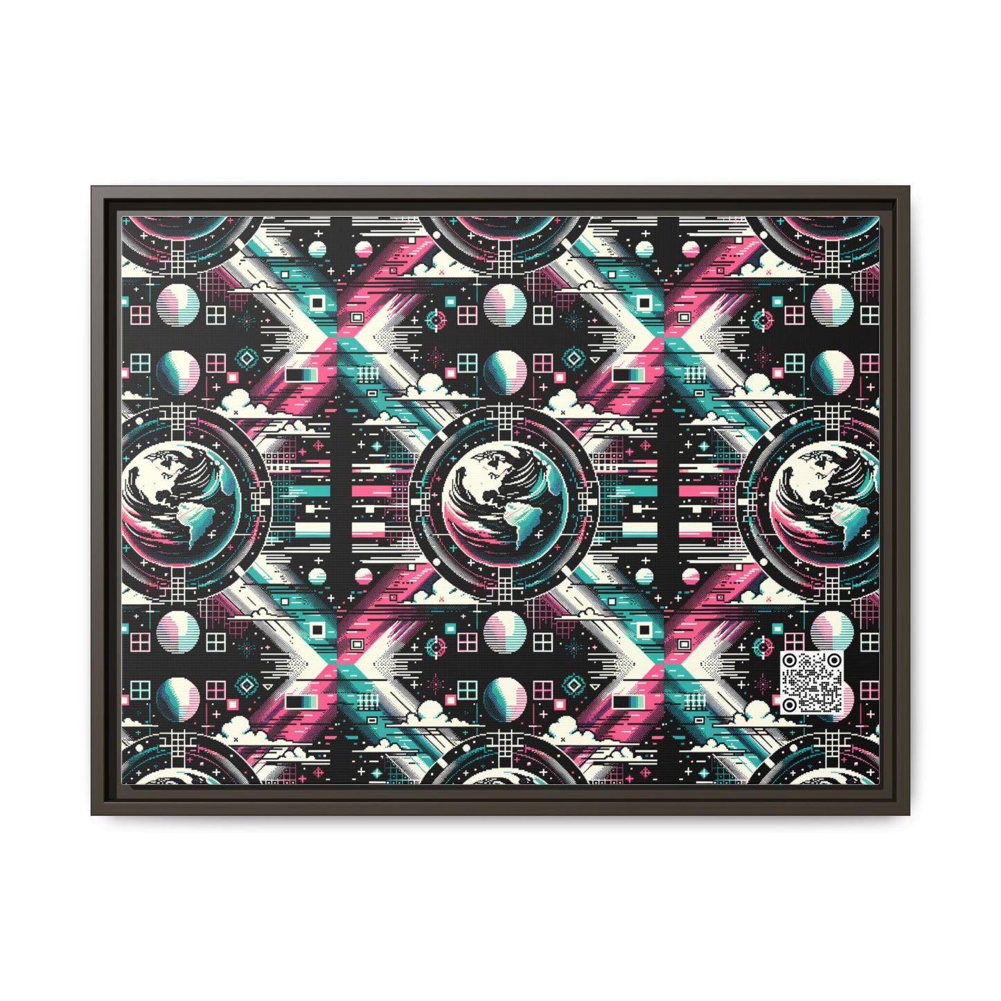 Digital Artistry Digital-native Streetwear Matte Canvas, Framed (multi-color) - 8404 Design-62 A