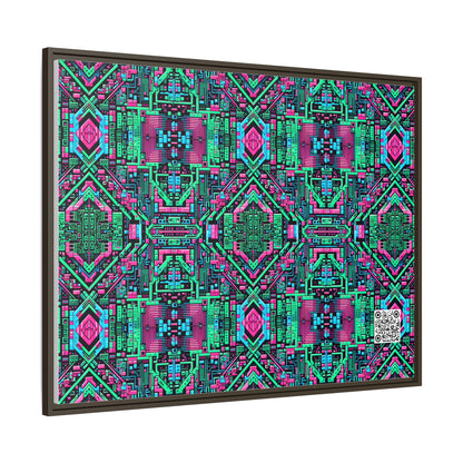 Digital Glitch Vibes Tech-Inspired Streetwear Matte Canvas, Framed (multi-Color) - 8404 Design-71 A