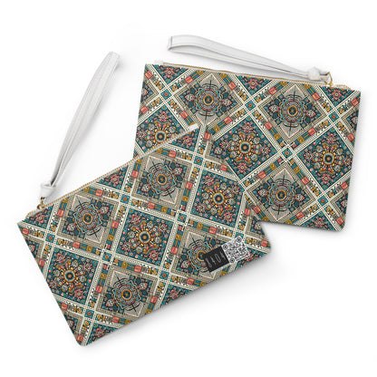 Cultural Fusion Tech Blend of Cultural Heritage With Tech-Inspired Elements Clutch Bag - 8404 Design-64