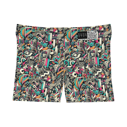 Digital Street Art Urban Street Style Women's Shorts - 8404 Design-74