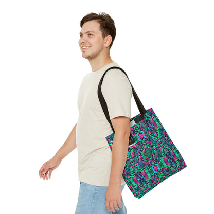 Digital Glitch Vibes Tech-Inspired Streetwear Tote Bag - 8404 Design-71