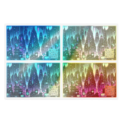 Tech Noir Graphics Futuristic Cyberpunk Sticker Sheets - 8404 Design-54