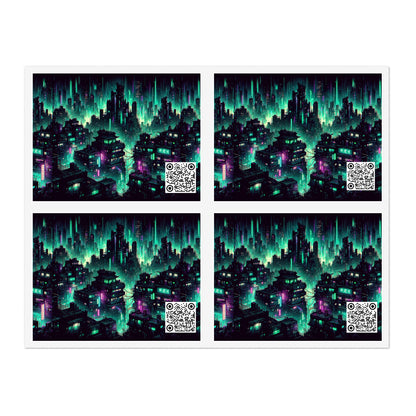 Tech Noir Graphics Futuristic Cyberpunk Sticker Sheets - 8404 Design-56