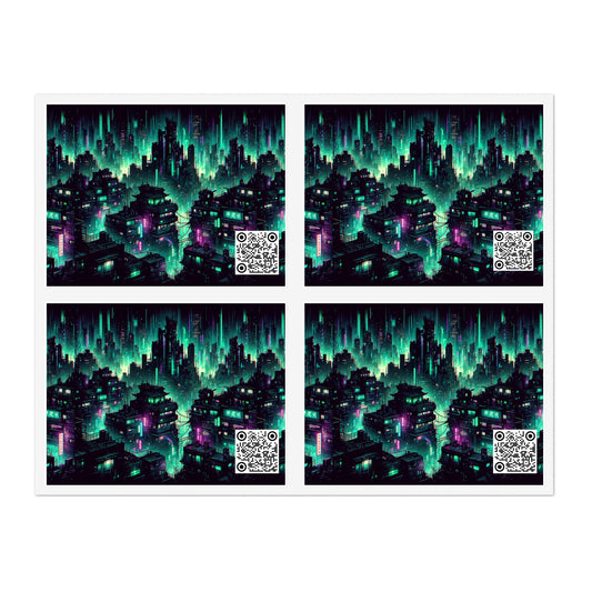 Tech Noir Graphics Futuristic Cyberpunk Sticker Sheets - 8404 Design-56