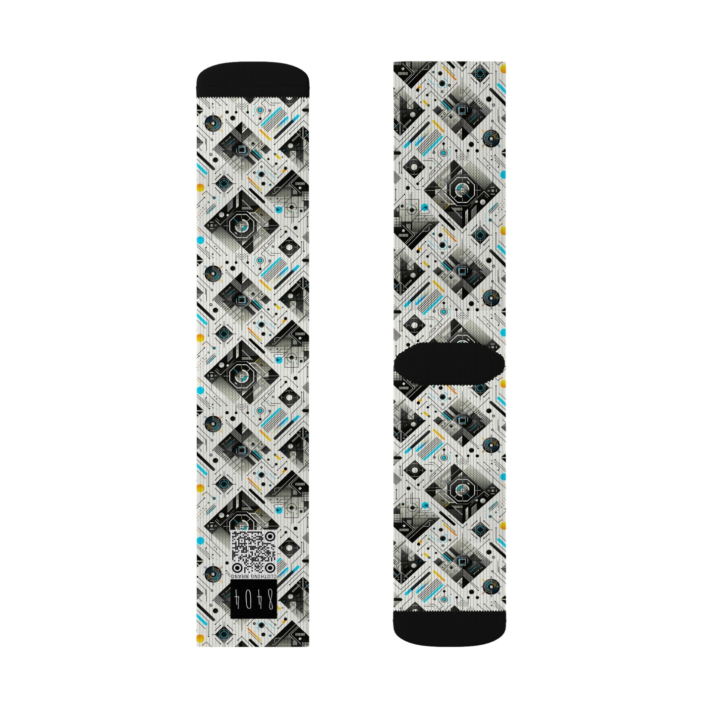 Tech Minimalism Minimalist Tech Sublimation Socks - 8404 Design-47
