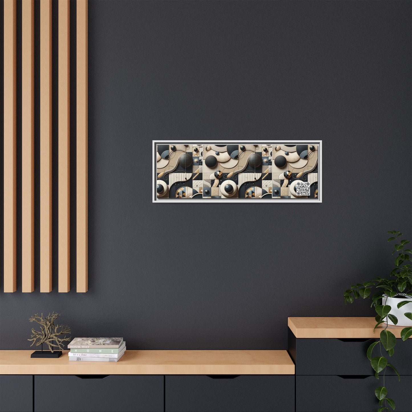 Tech-forward Luxe Streetwear Tech Luxe Fusion Matte Canvas, Framed (multi-color) - 8404 Design-71 B