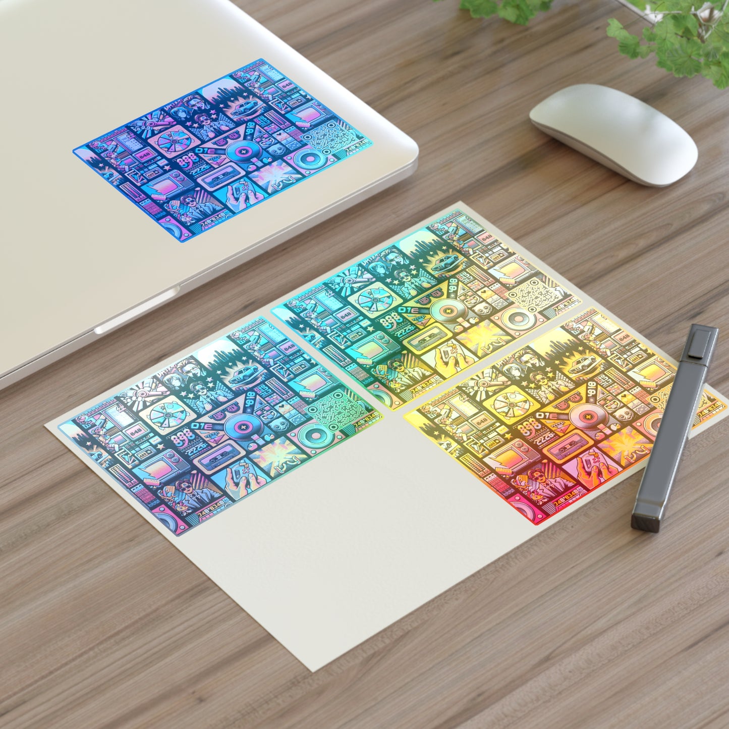 Digital Pop Culture Mashup Maximalist Pop Sticker Sheet - 8404 Design-52