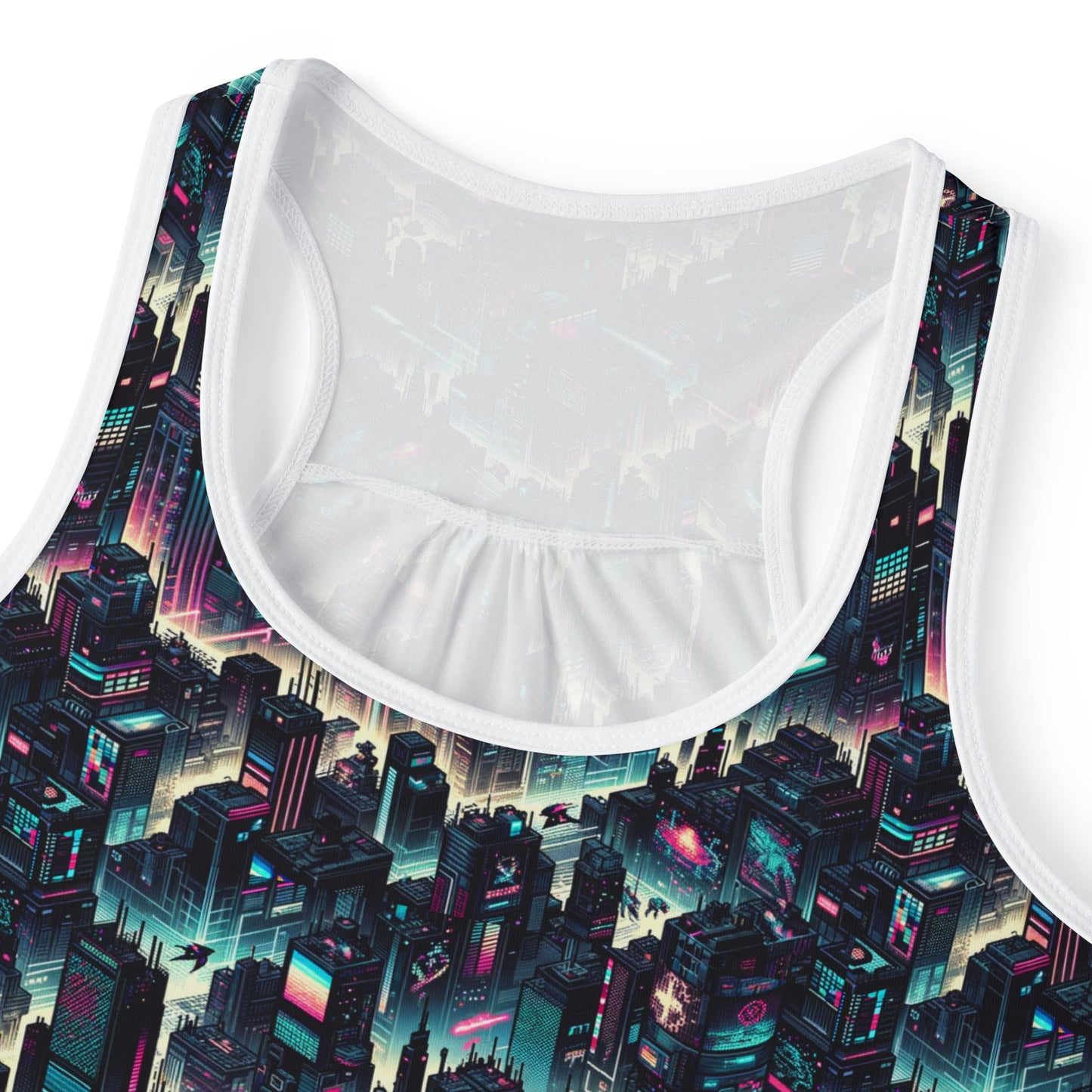 Digital Rebellion Tech-Inspired Streetwear Women's Tank Top - 8404 Design-51