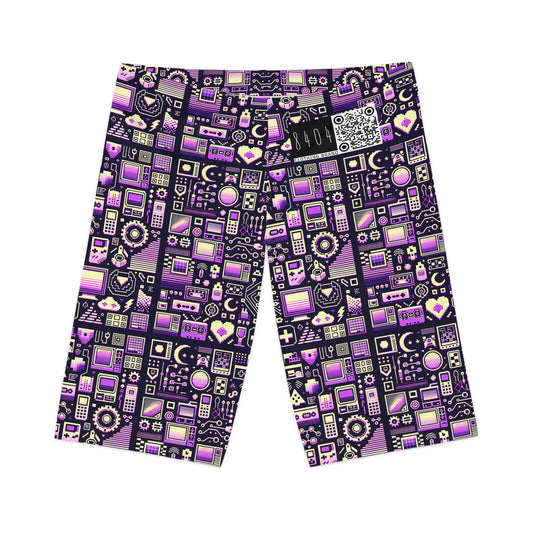 Digital Nostalgia Remix Modern Vintage Fusion Women's Bike Shorts - 8404 Design-54