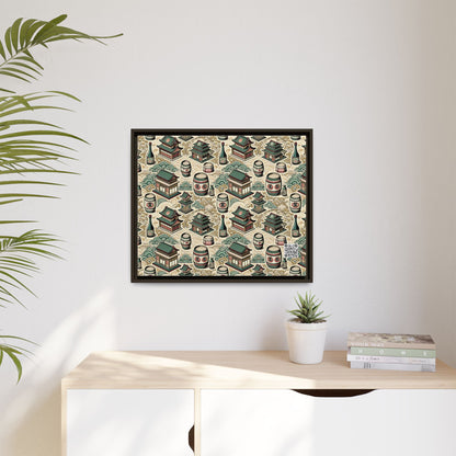 Cultural Artisanal Fusion Contemporary Cultural Elegance Matte Canvas, Framed (multi-Color) - 8404 Design-68 B