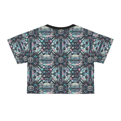 Digital Renaissance Tech-Forward Maximalism Crop Tee - 8404 Design-44
