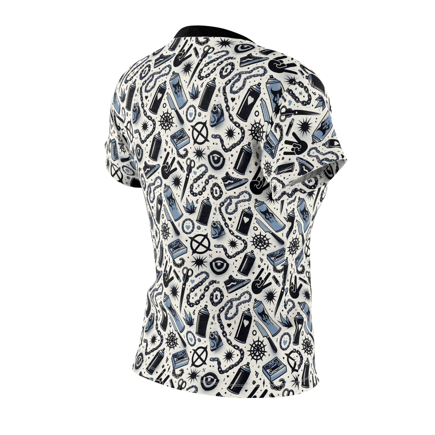 Cultural Rebellion Graphics Edgy and Rebellious With a Hint of Nostalgia Women's Cut & Sew Tee - 8404 Design-57