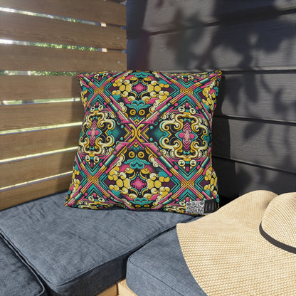Neon Pop Art Revival Pop Culture Retro Outdoor Pillow - 8404 Design-59