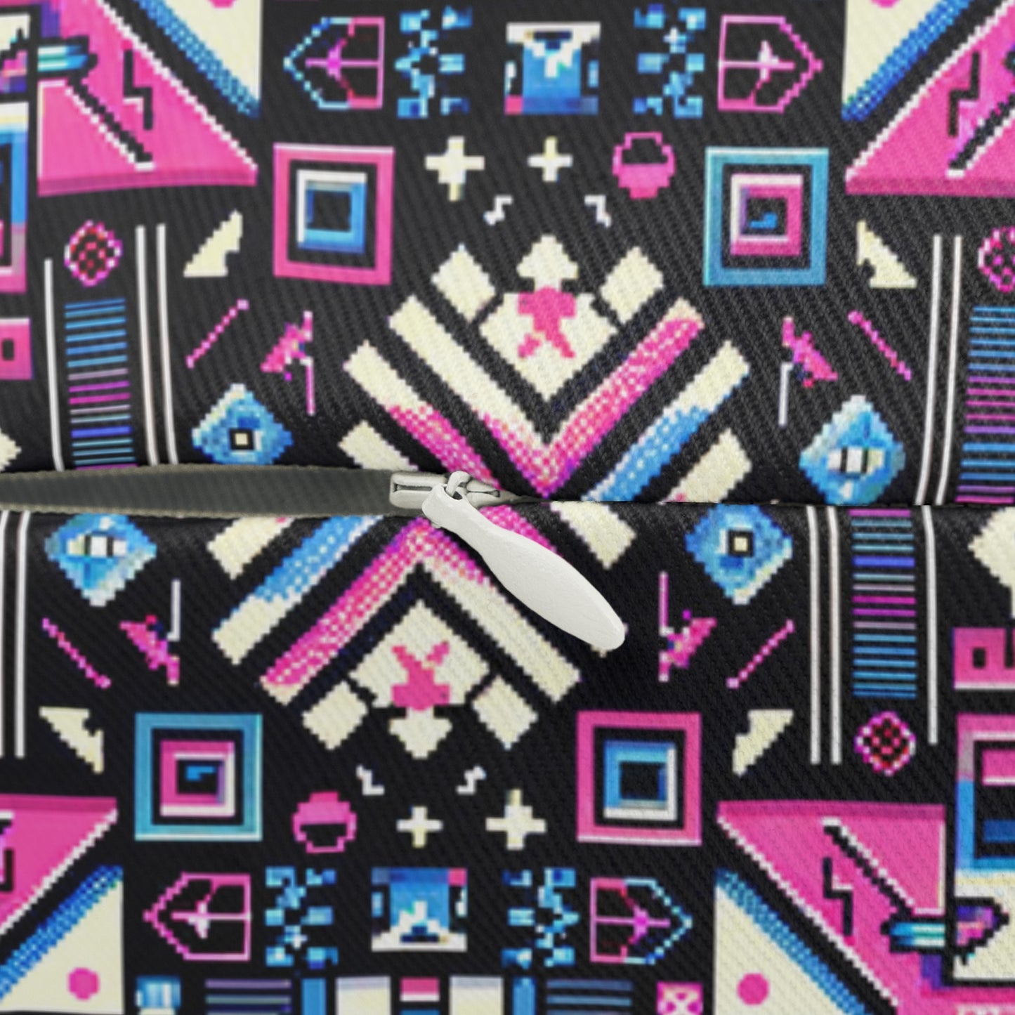 Digital Rebellion Youthful Streetwear with a Rebellious Digital Twist Spun Polyester Lumbar Pillow - 8404 Design-65 B