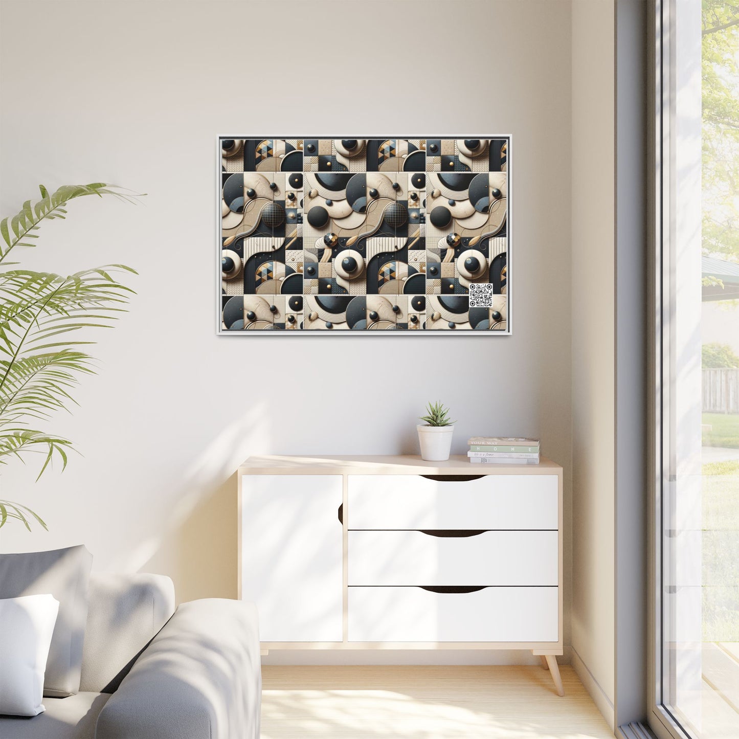 Tech-forward Luxe Streetwear Tech Luxe Fusion Matte Canvas, Framed (multi-color) - 8404 Design-71 A