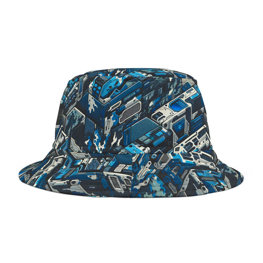 Tech Urban Camo Tech-Forward Streetwear With a Futuristic Military Edge Bucket Hat - 8404 Design-51
