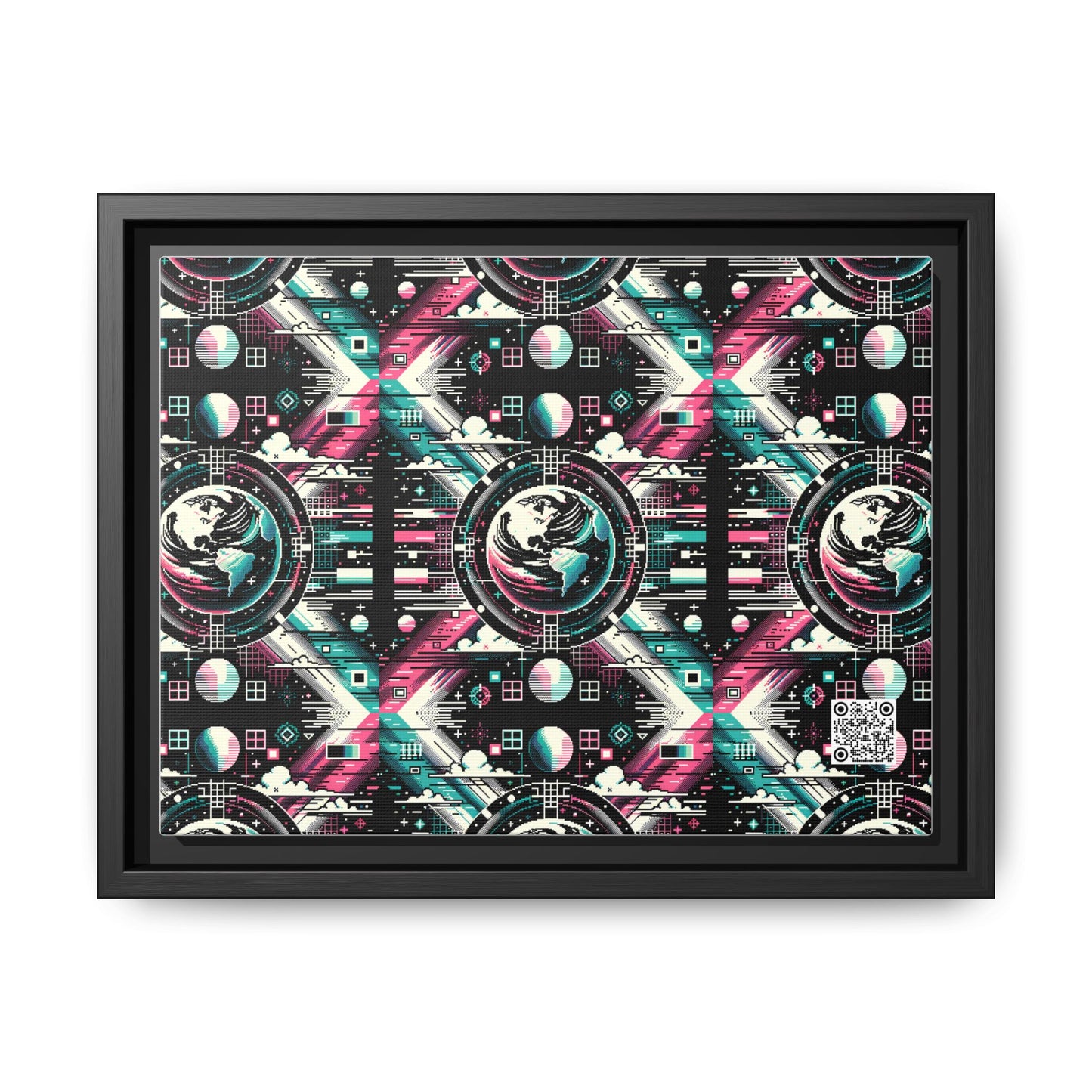 Digital Artistry Digital-native Streetwear Matte Canvas, Framed (multi-color) - 8404 Design-62 A