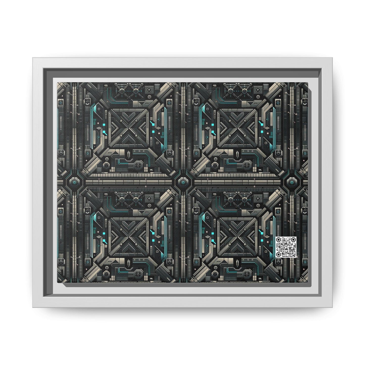 Tech Noir Futuristic Tech Aesthetic with a Dark Twist Matte Canvas, Framed (multi-color) - 8404 Design-59 B