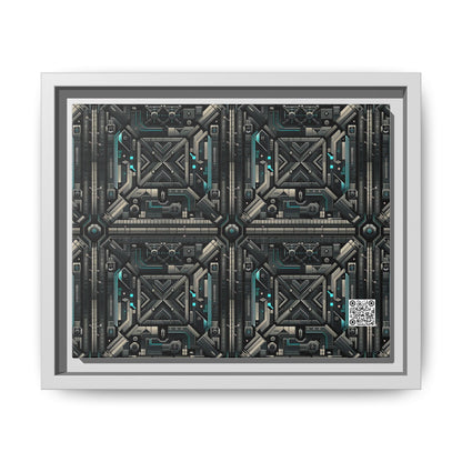 Tech Noir Futuristic Tech Aesthetic with a Dark Twist Matte Canvas, Framed (multi-color) - 8404 Design-59 B