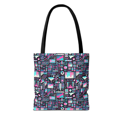 Digital Rebellion Youthful Streetwear with a Rebellious Digital Twist Tote Bag - 8404 Design-71