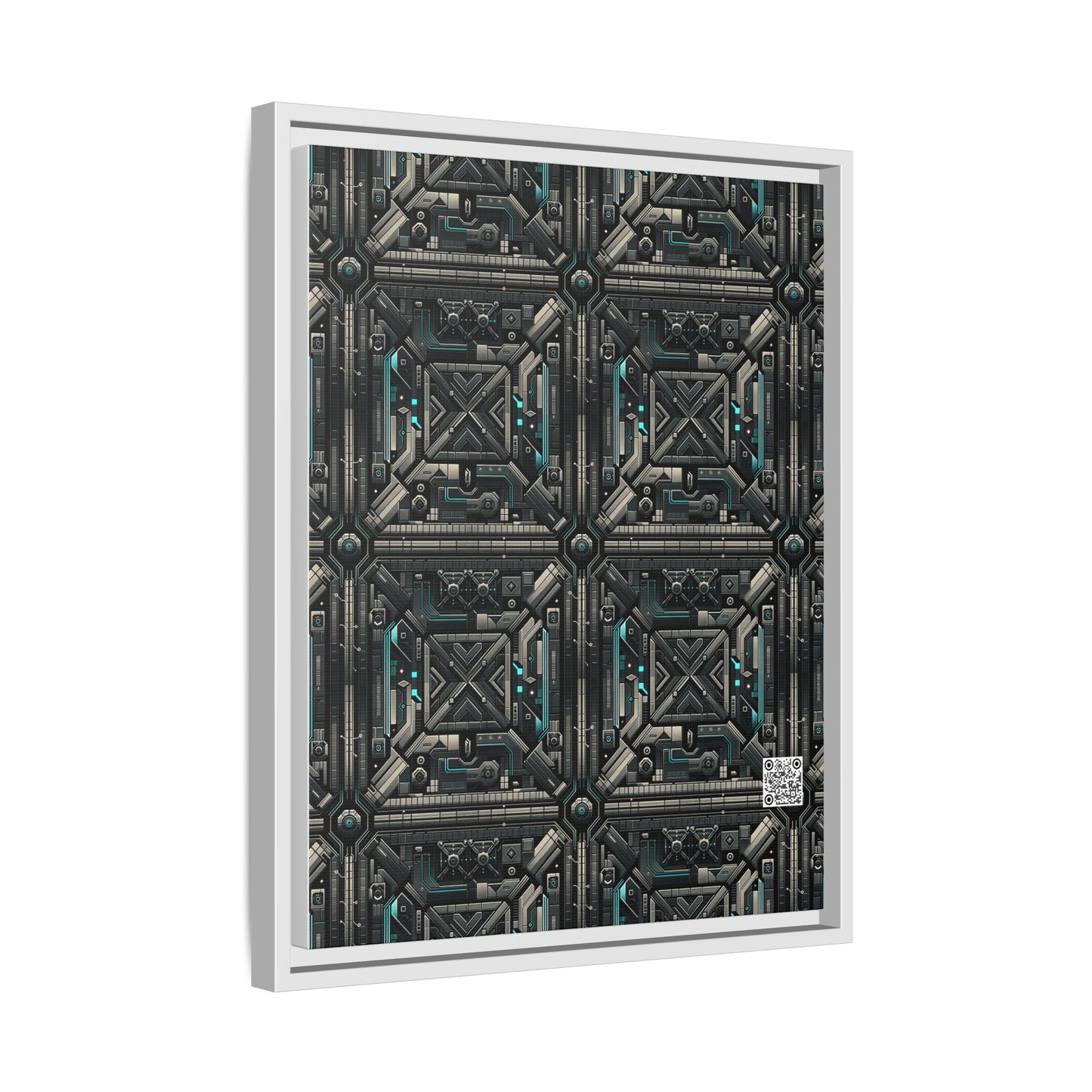 Tech Noir Futuristic Tech Aesthetic with a Dark Twist Matte Canvas, Framed (multi-color) - 8404 Design-59 A