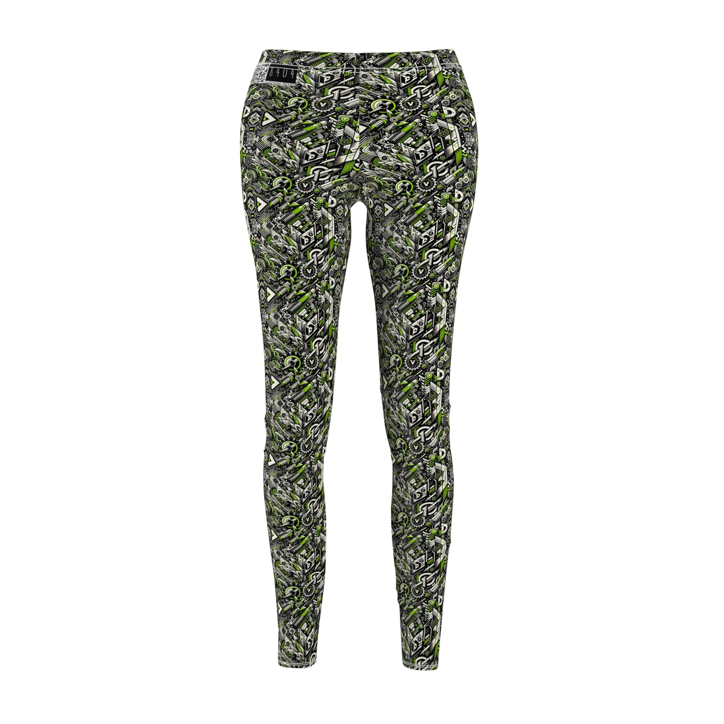Graffiti Tech Fusion Bold Streetwear Fusion Women's Cut & Sew Casual Leggings - 8404 Design-59