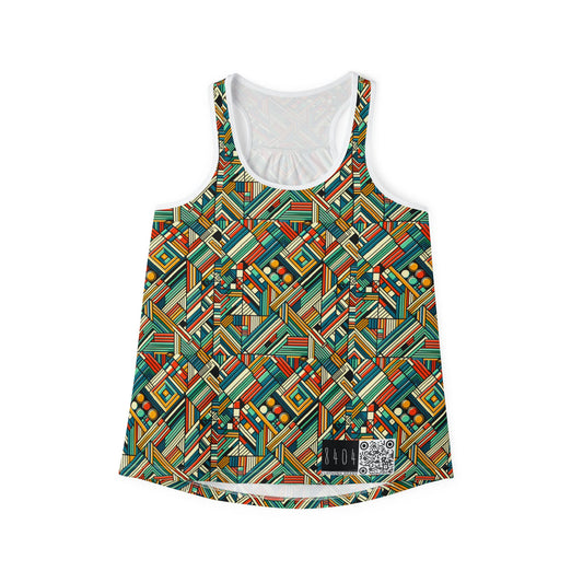 Abstract Graphic Art Modern Artistic Expression Women's Tank Top - 8404 Design-67