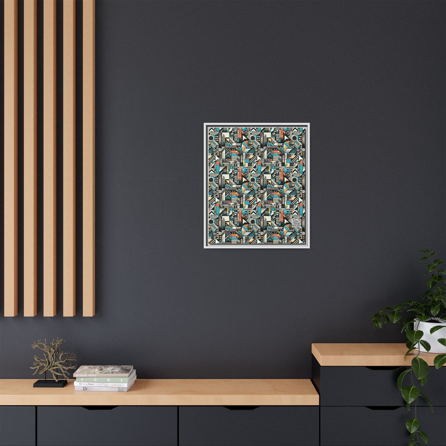 Digital Street Art Urban Street Style Matte Canvas, Framed (multi-color) - 8404 Design-81 B