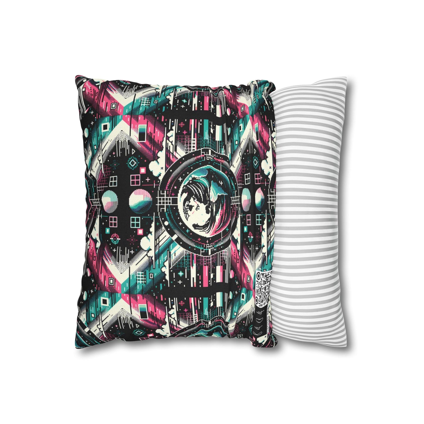 Digital Artistry Digital-native Streetwear Spun Polyester Square Pillowcase - 8404 Design-62