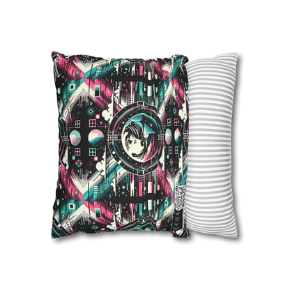 Digital Artistry Digital-native Streetwear Spun Polyester Square Pillowcase - 8404 Design-62